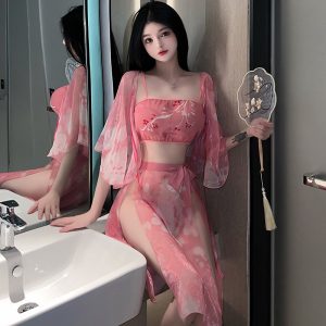 诱惑古风情趣汉服樱花睡衣制服套装