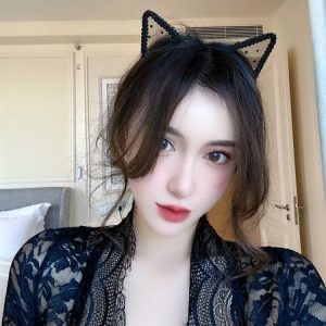 黑色蕾丝猫咪头箍头饰