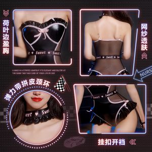 酷辣甜心透身暗扣开裆车模套装 - 图片 2