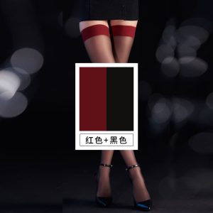 过膝极光马油袜丝滑长筒黑丝 - 图片 2